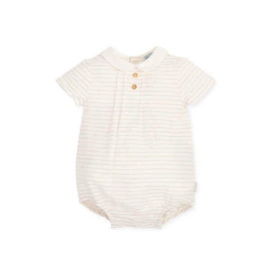 Tutto Piccolo Short Sleeves Babygrow - Sand