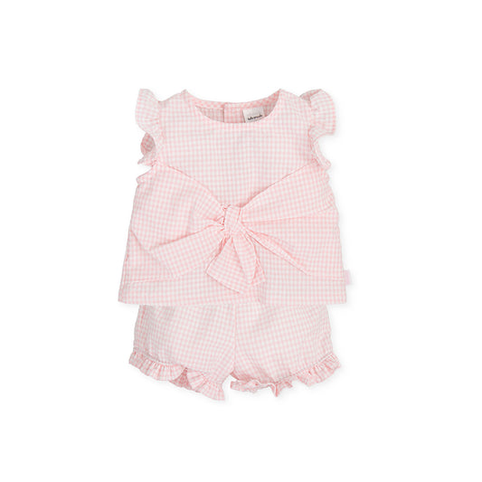 Tutto Piccolo Sleeveless Shirt and Shorts 2 Piece Set - Pink