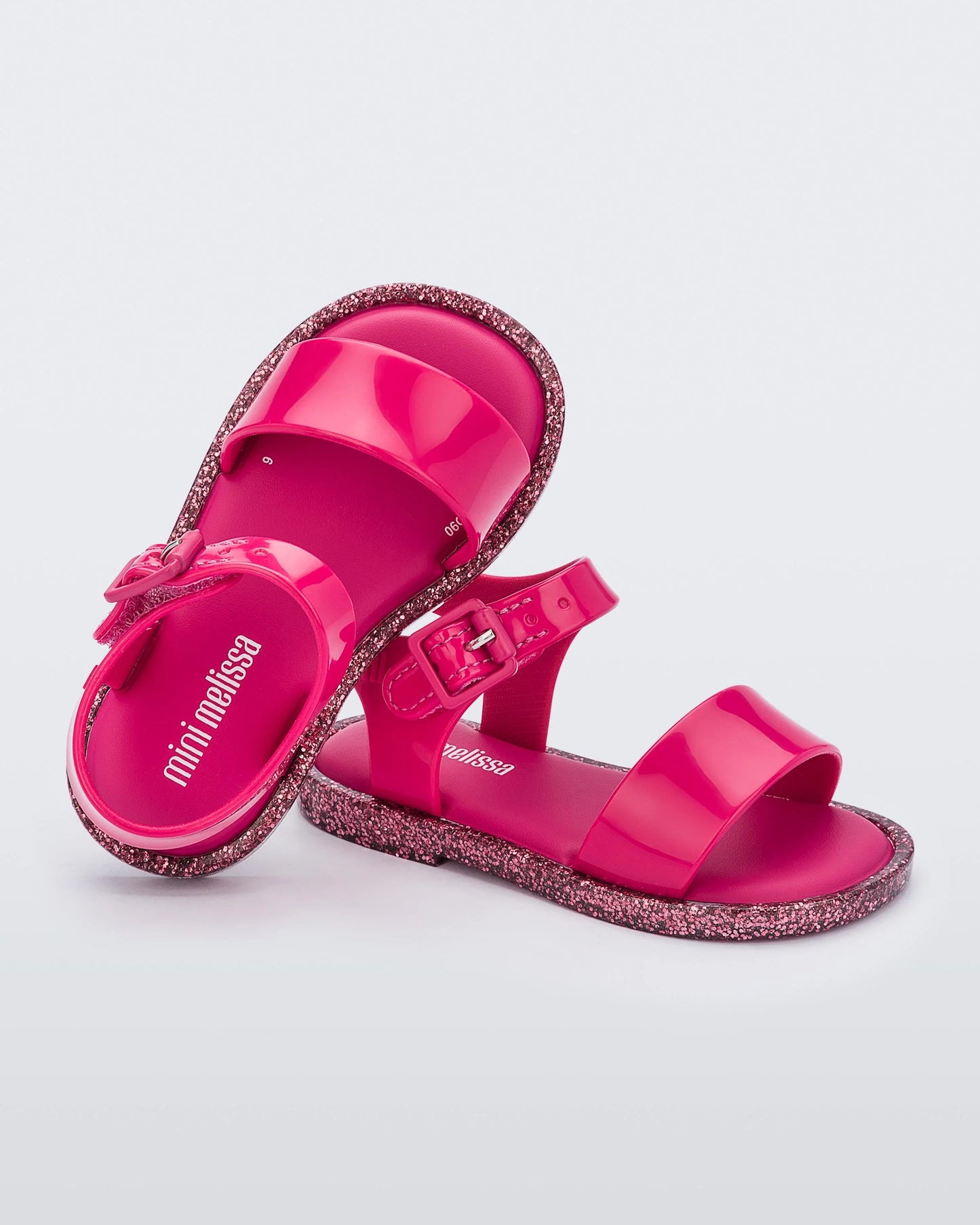 Mini Melissa Mar Sandal III BB Pink Glitter