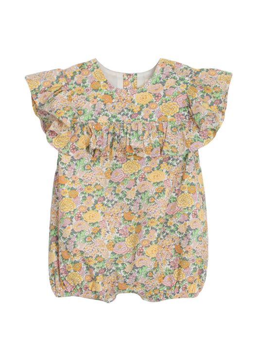 Mabel & Honey Golden Glow Floral Woven Romper