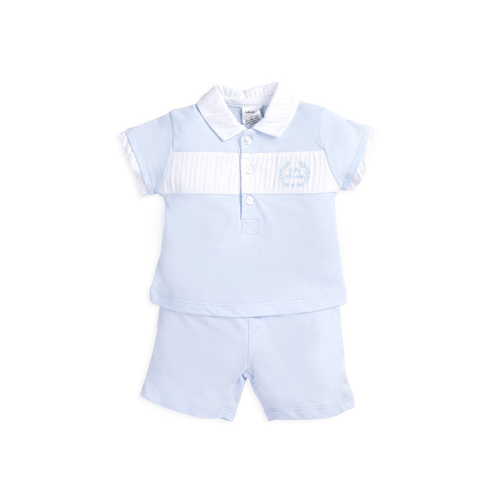 Tutto Piccolo Set Dos Piezas Polo y Short Azul Celeste